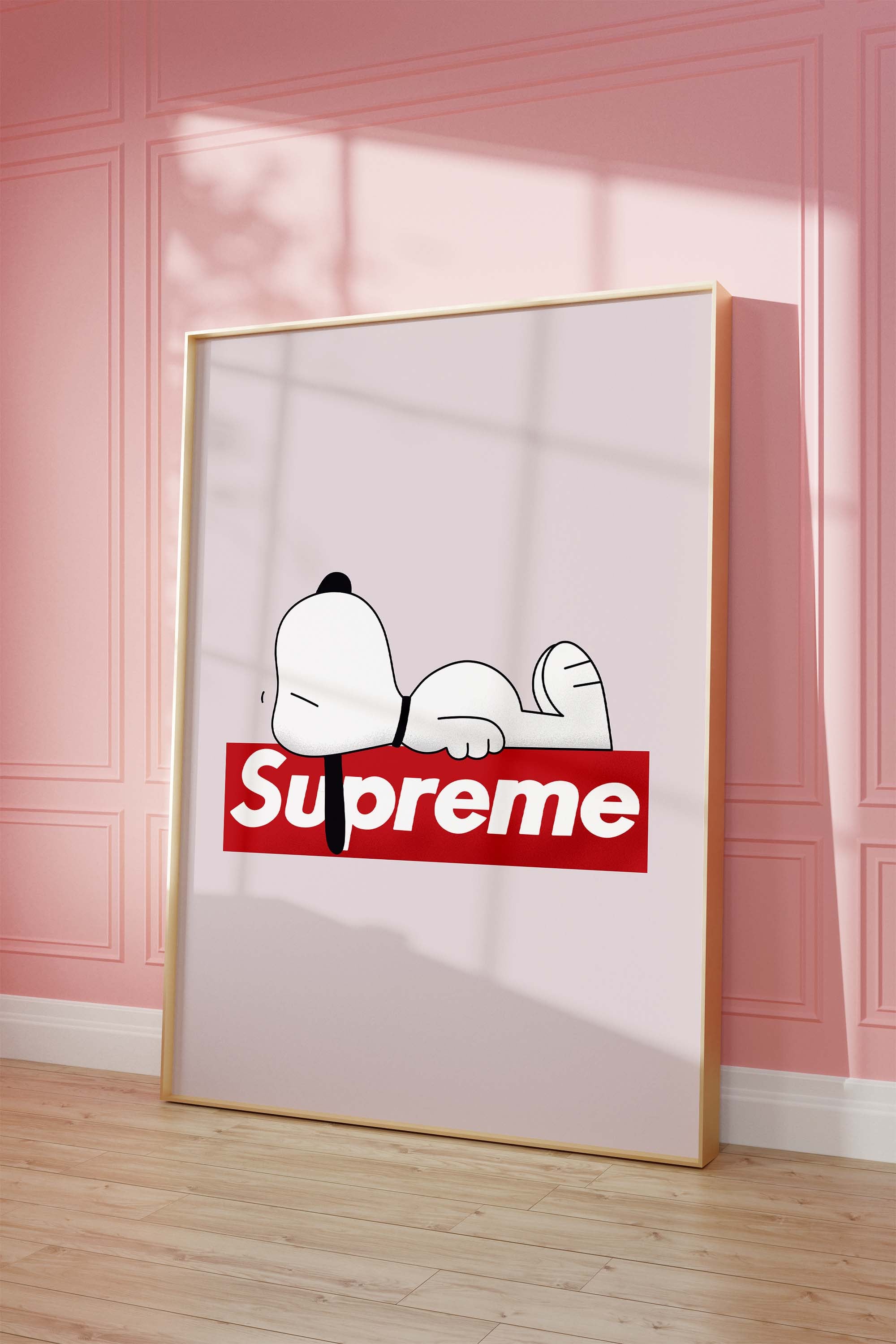 Streetwear Cartoon Hund Poster · Geschenkidee · Minimalistisches Logo Style Design · Urban Kunst · Moderne Wanddeko · Print ohne Rahmen